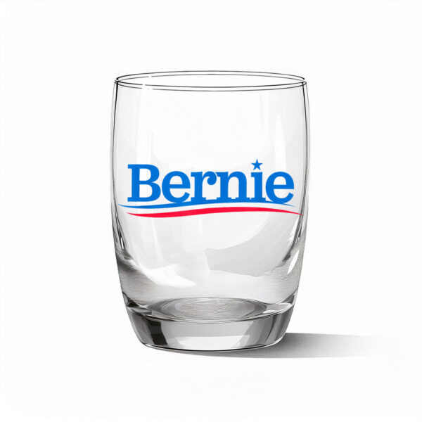 Bernie Sanders 2025 Elections logo Presidential Campaign Glass