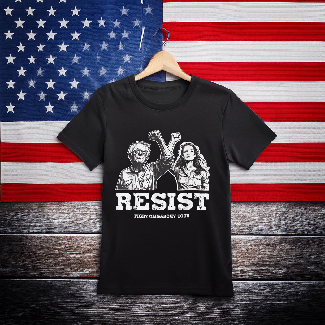 Bernie Sanders AOC Fighting Oligarchy Tour T-Shirt