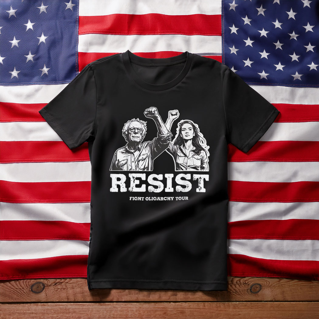 Bernie Sanders AOC Fighting Oligarchy Tour T-Shirt