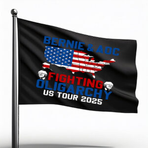 Bernie Sanders & OAC Garden Flag, Fighting Oligarchy Flag