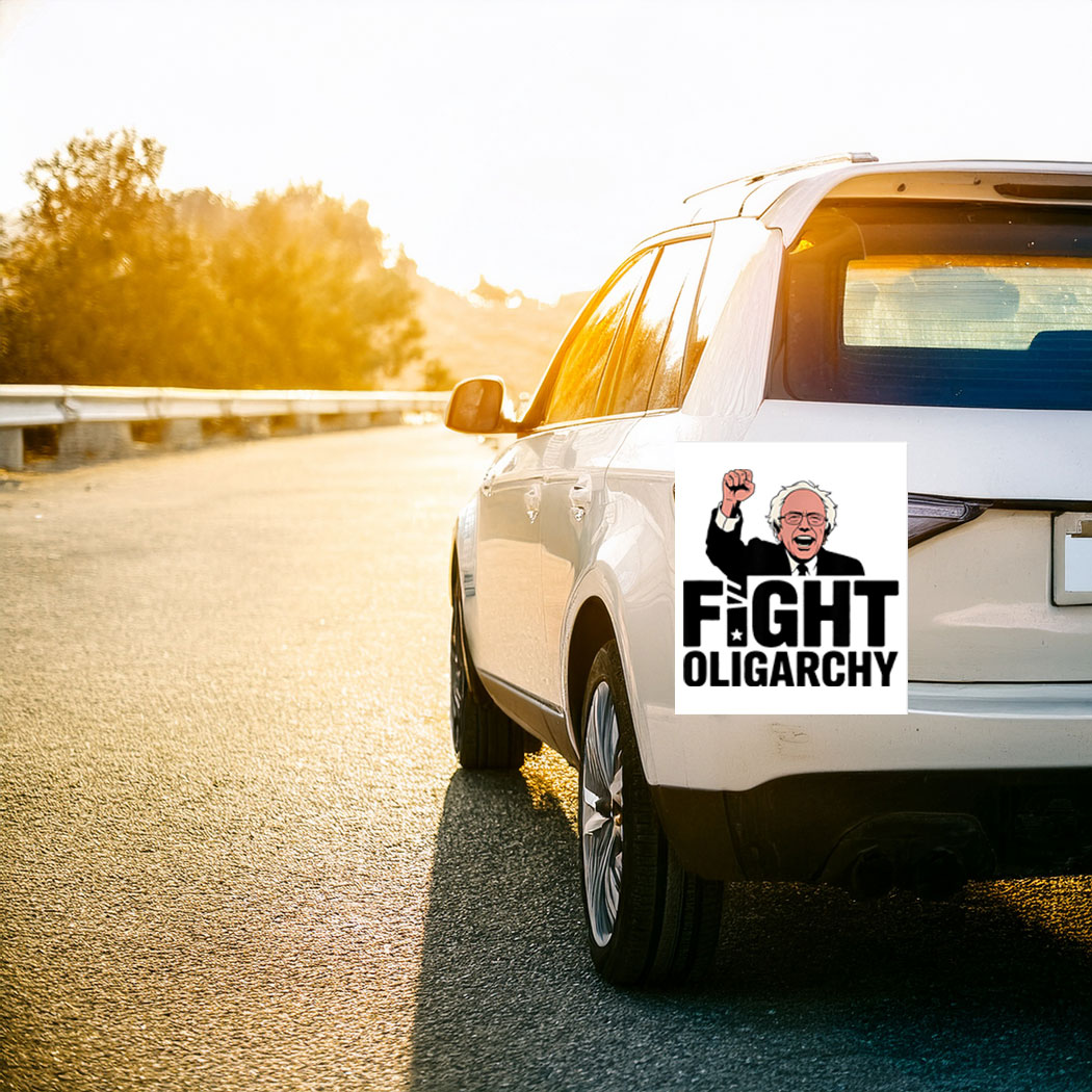 Fight Oligarchy, Protest & Resist with Bernie Sanders & AOC Car Magnets