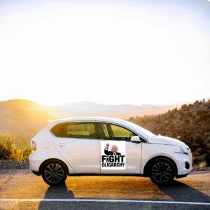 Fight Oligarchy, Protest & Resist with Bernie Sanders & AOC Car Magnets