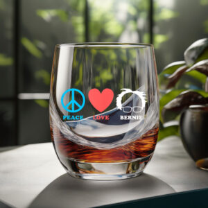 Peace Love Bernie Sanders 2025 Glass