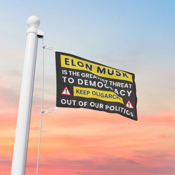 Anti-Elon Musk – Stop Oligarchy 2025 Flag