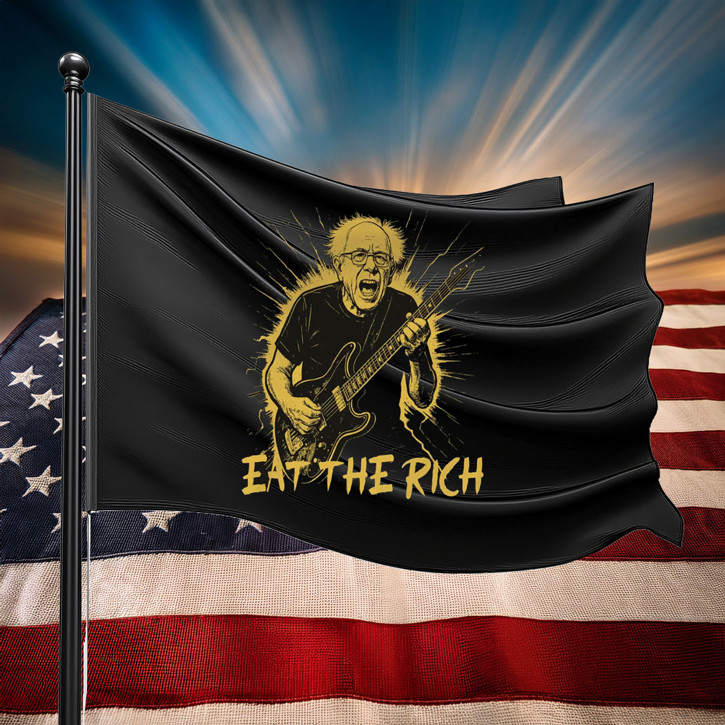 Bernie Sanders Fight Oligarchy Tour Eat The Rich Flag