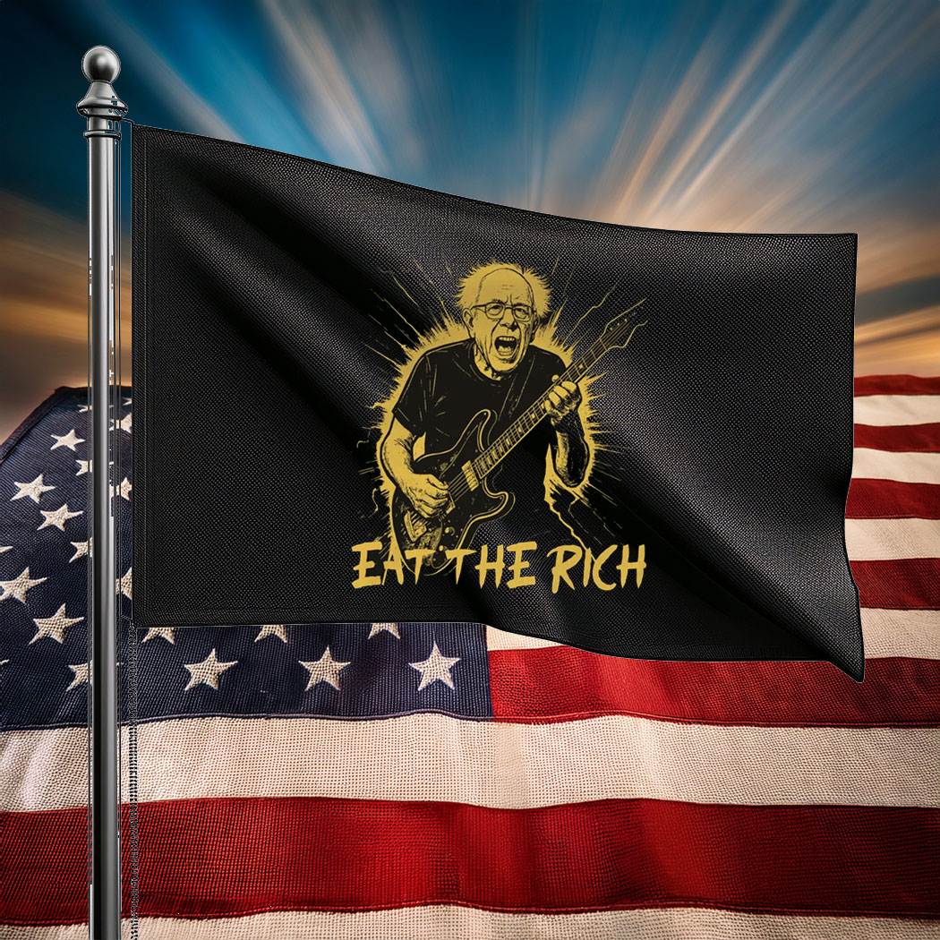 Bernie Sanders Fight Oligarchy Tour Eat The Rich Flag
